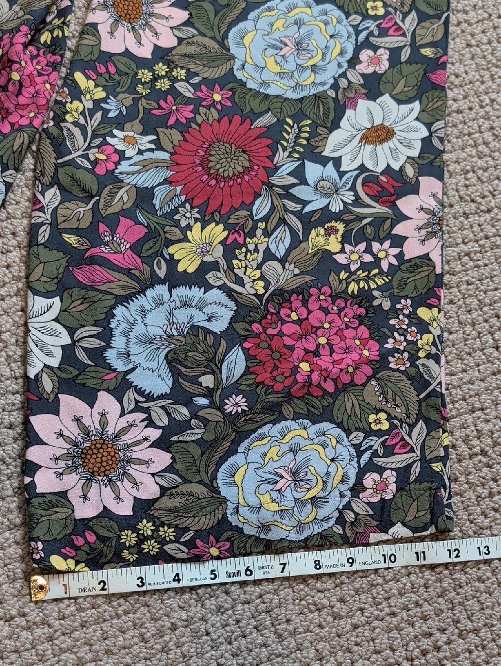 Wide Leg Elastic Drawstring Floral Garden Multicolor Palazzo Pants with Pockets - Picture 11 of 12
